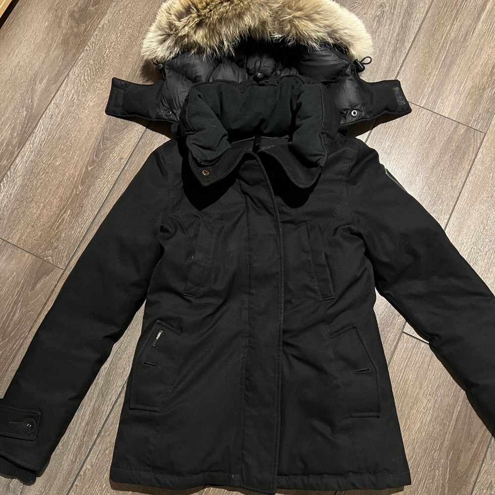 Nobis Black Fur-Trimmed Winter Coat- Carla xs